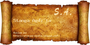 Stanga Agáta névjegykártya